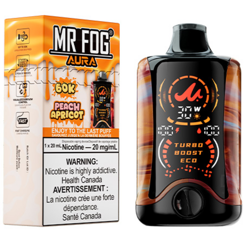 MR FOG AURA 60K  PEACH APRICOT 20MG