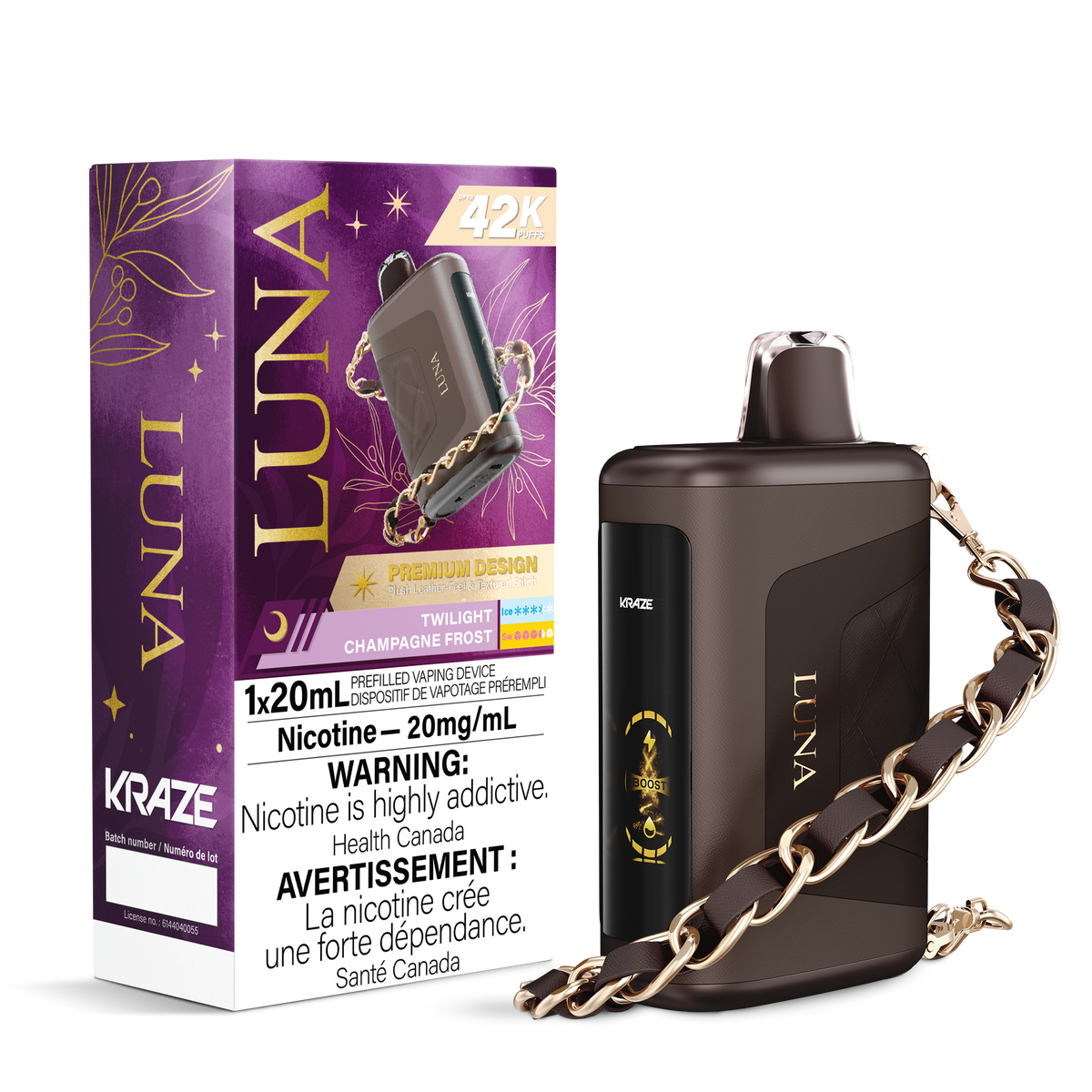 KRAZE LUNA 42K TWILIGHT CHAMPAGNE FROST 20MG