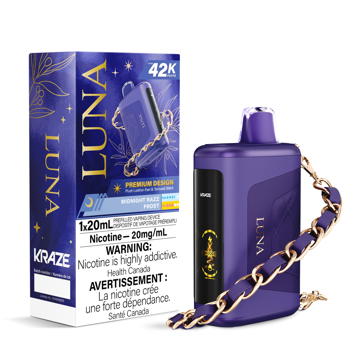 KRAZE LUNA 42K MIDNIGHT RAZZ FROST 20MG
