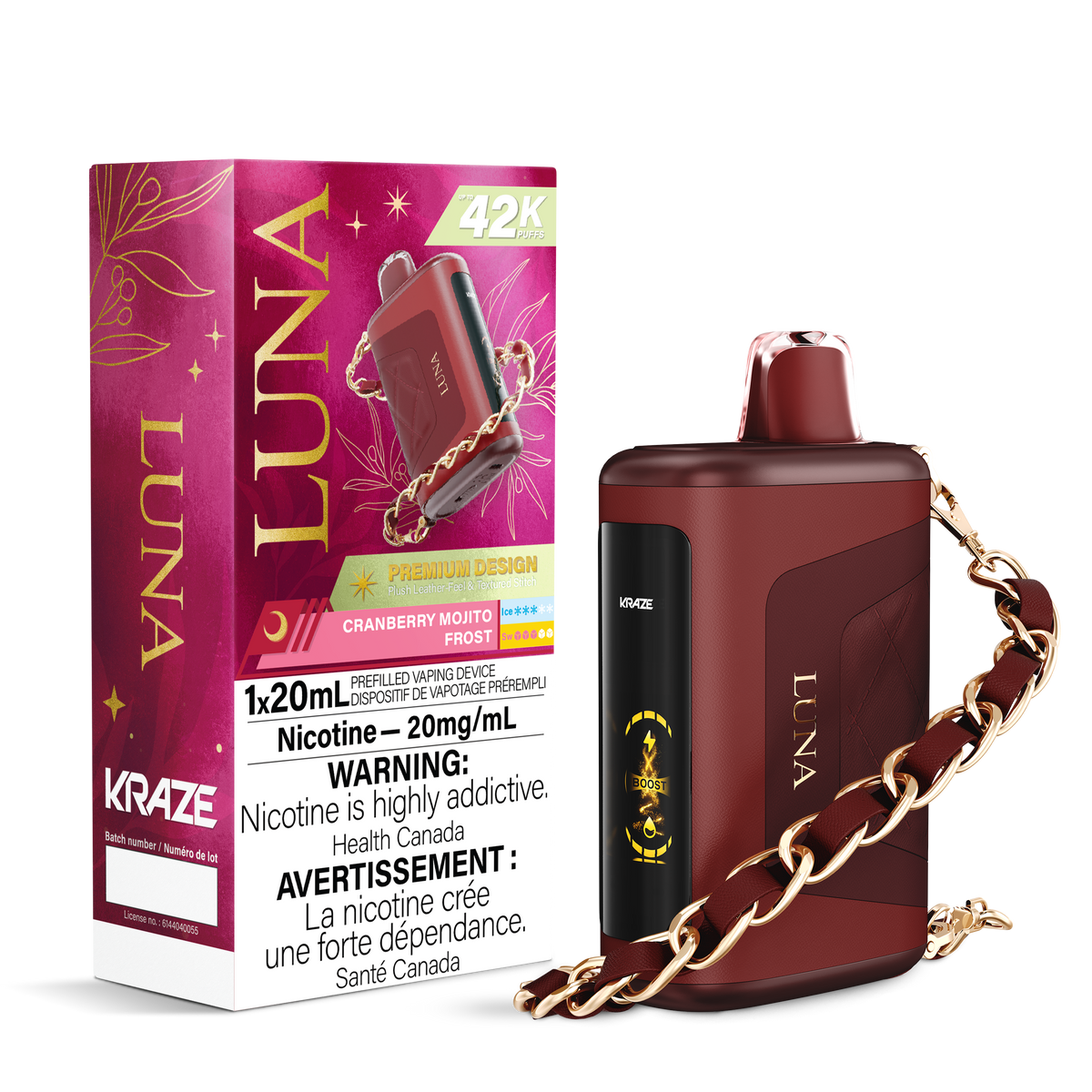 KRAZE LUNA 42K CRANBERRY MOJITO FROST 20MG