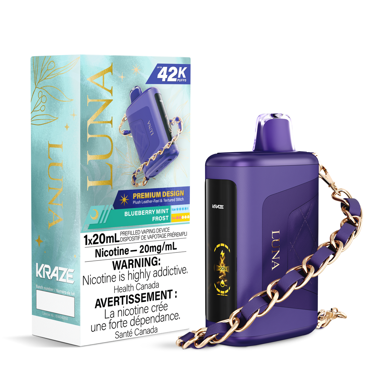 KRAZE LUNA 42K BLUEBERRY MINT FROST 20MG