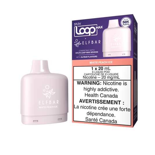 STLTH LOOP MAX x ELFBAR WHITE PEACH ICE 50K 20MG