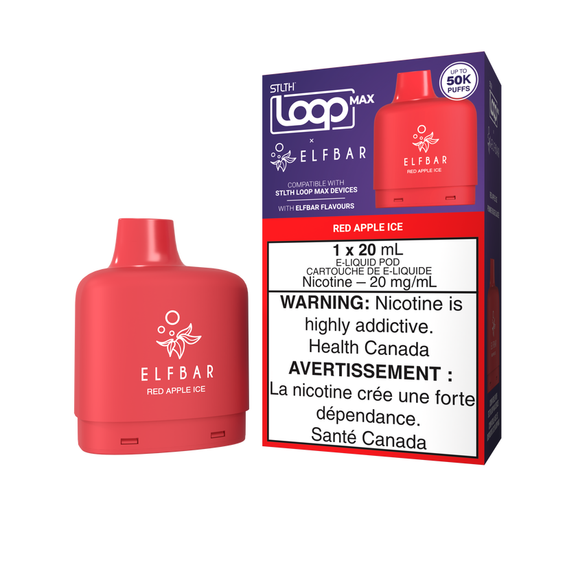 STLTH LOOP MAX x ELFBAR RED APPLE ICE 50K 20MG