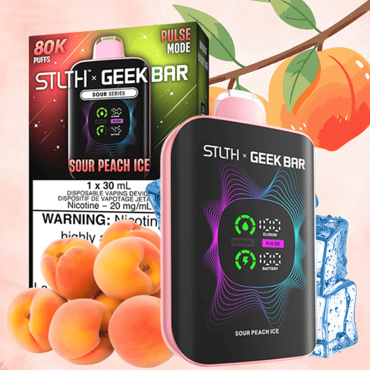 STLTH x GEEK BAR SOUR PEACH ICE 80K 20MG