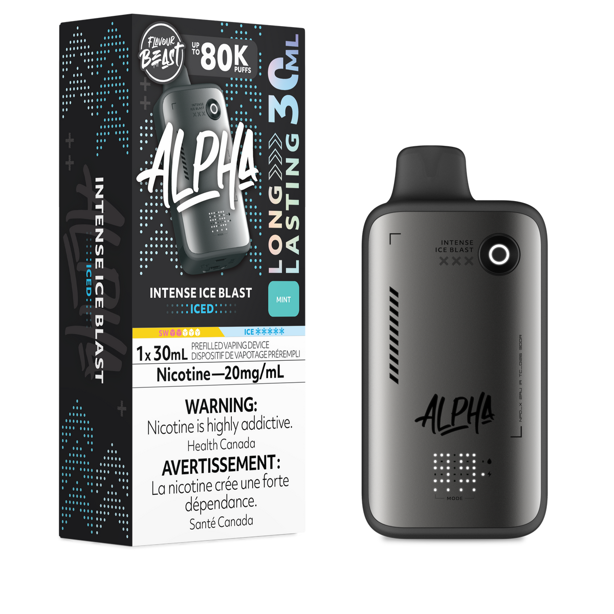 FLAVOUR BEAST ALPHA 80K INTENSE  ICE BLAST ICED 20MG