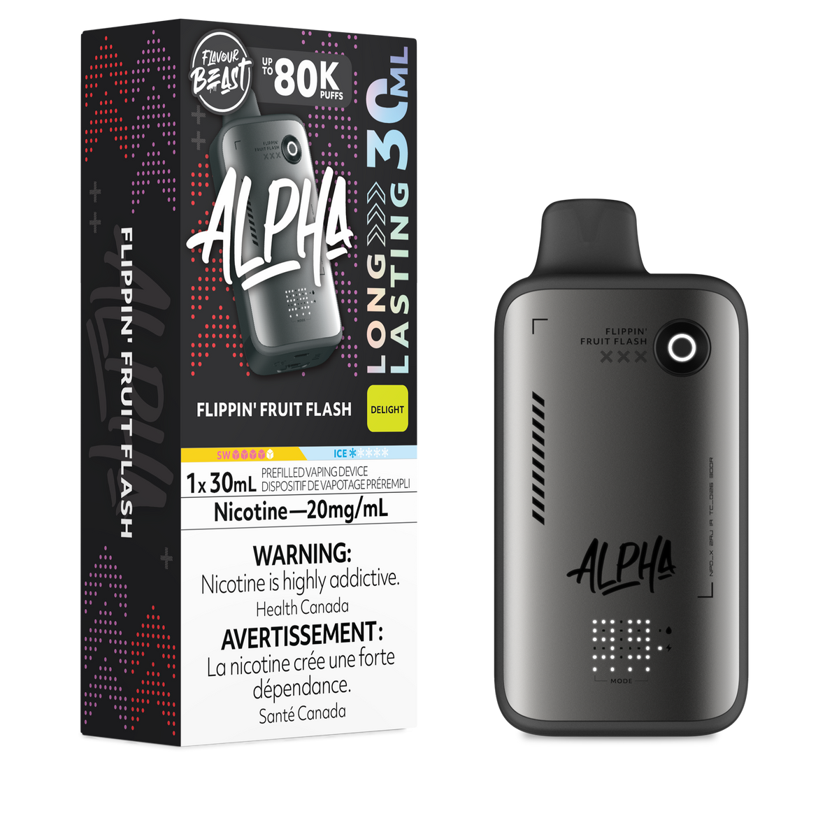 FLAVOUR BEAST ALPHA 80K FLIPPIN' FRUIT FLASH 20MG