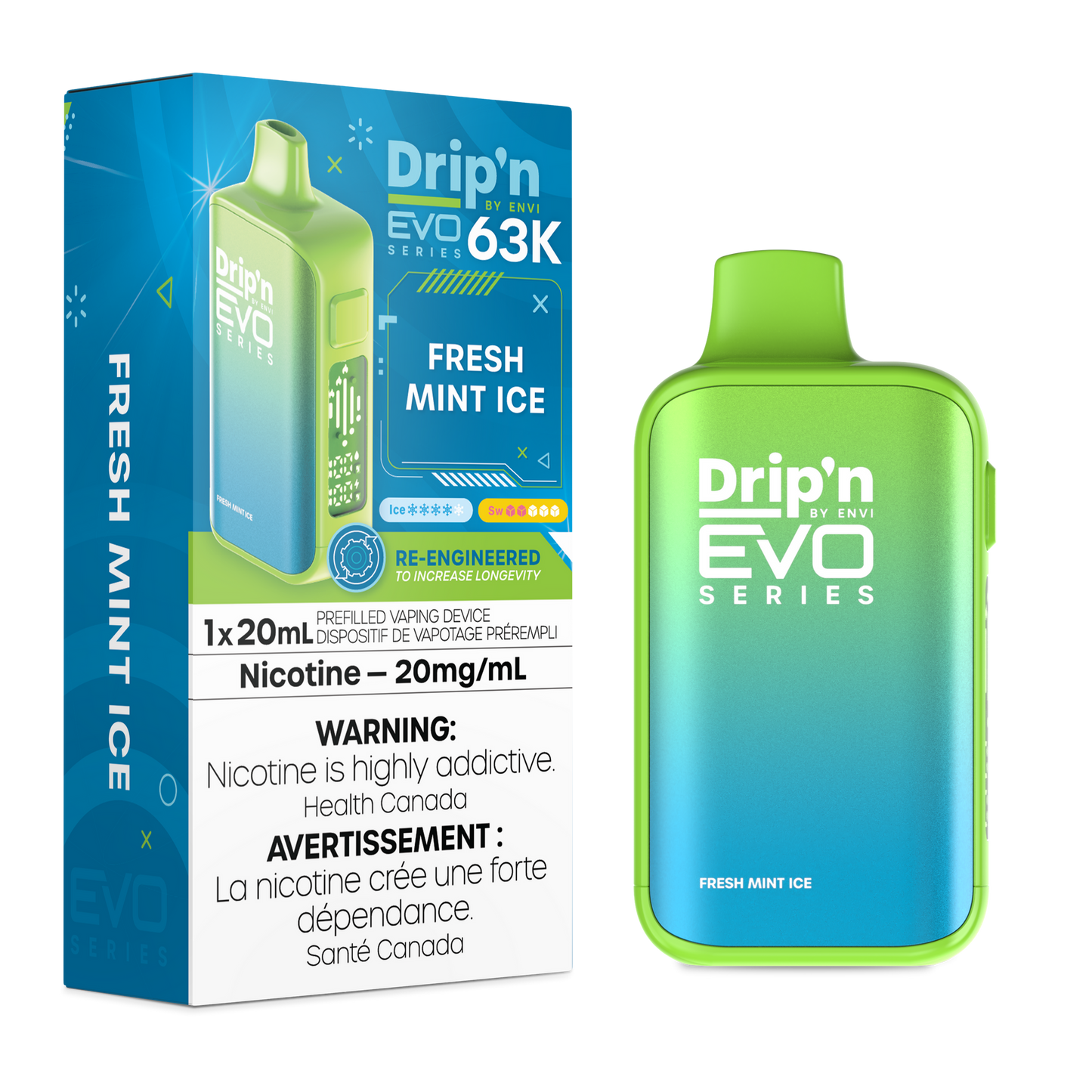DRIP'N EVO 63K FRESH MINT ICE 20MG