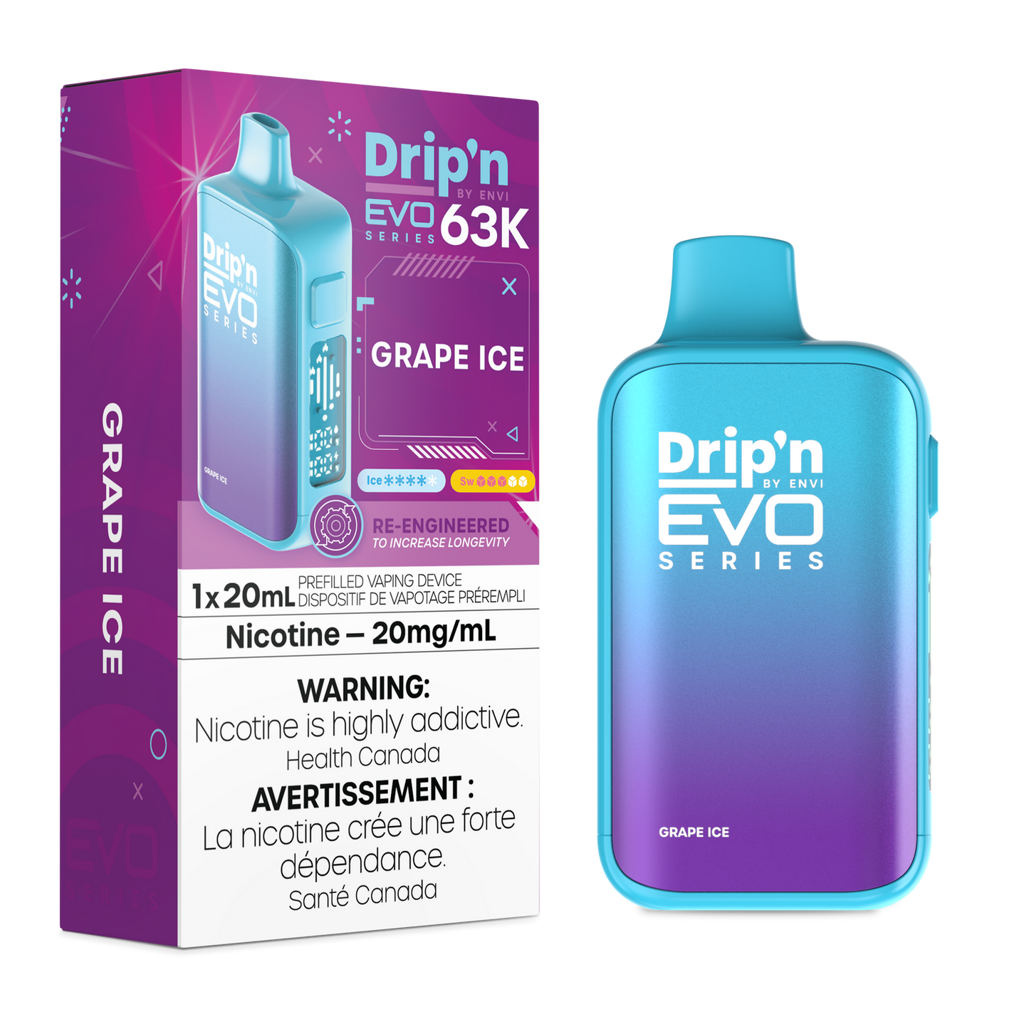 DRIP'N EVO 63K GRAPE ICE 20MG