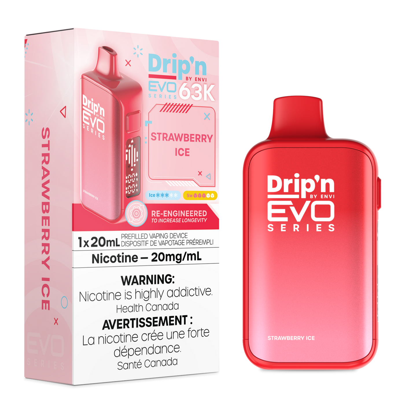 DRIP'N EVO 63K STRAWBERRY ICE 20MG