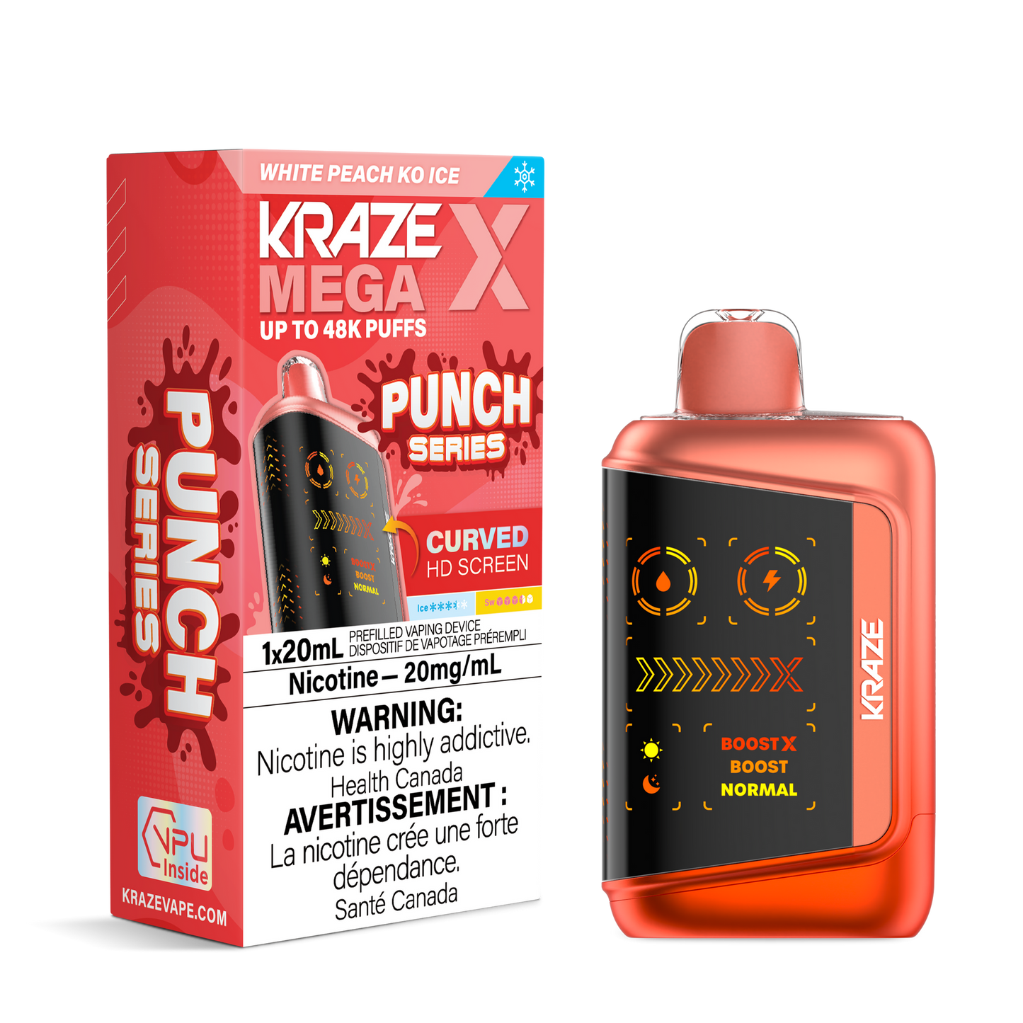 KRAZE MEGA X 48K WHITE PEACH KO ICE