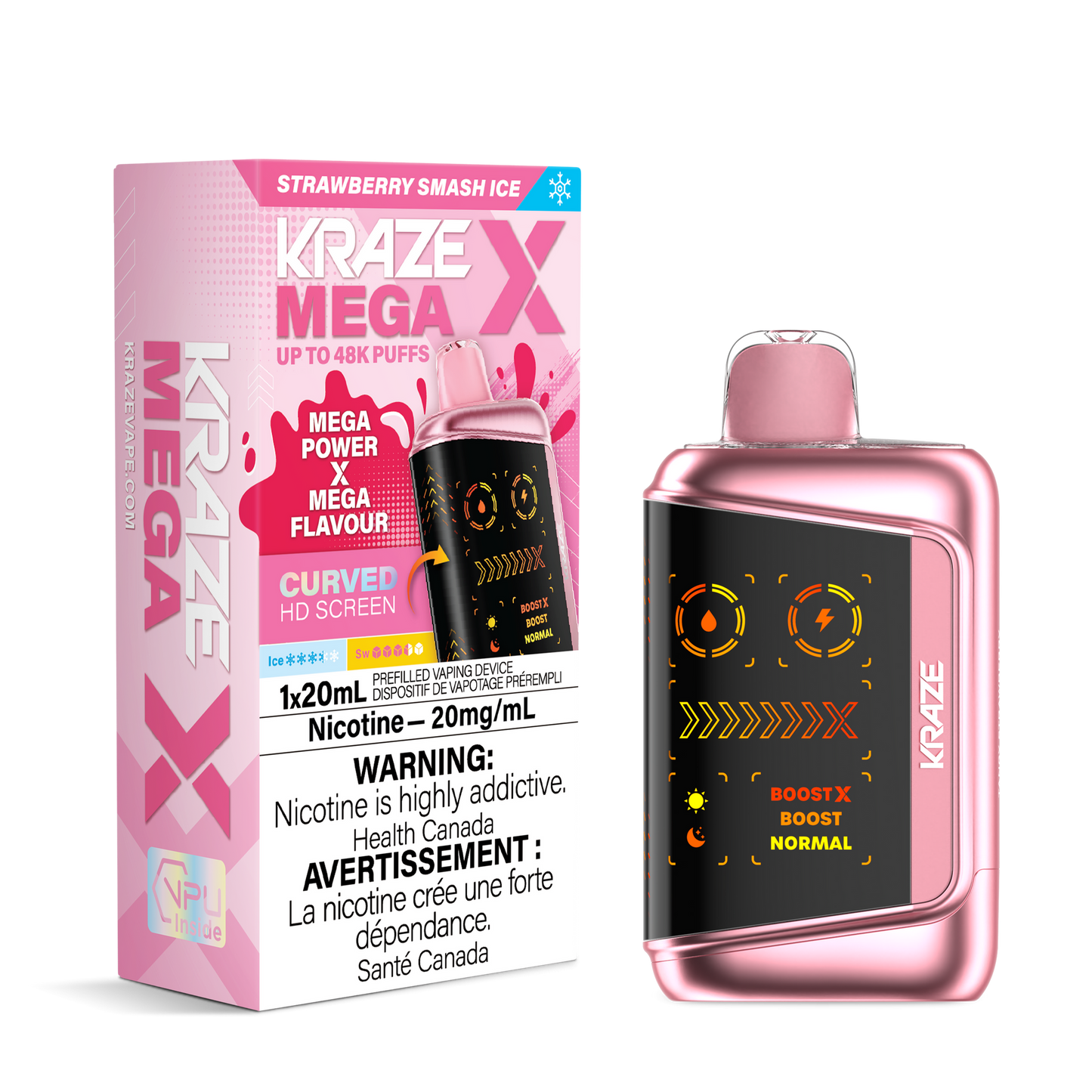 KRAZE MEGA X 48K STRAWBERRY SMASH ICE 20MG