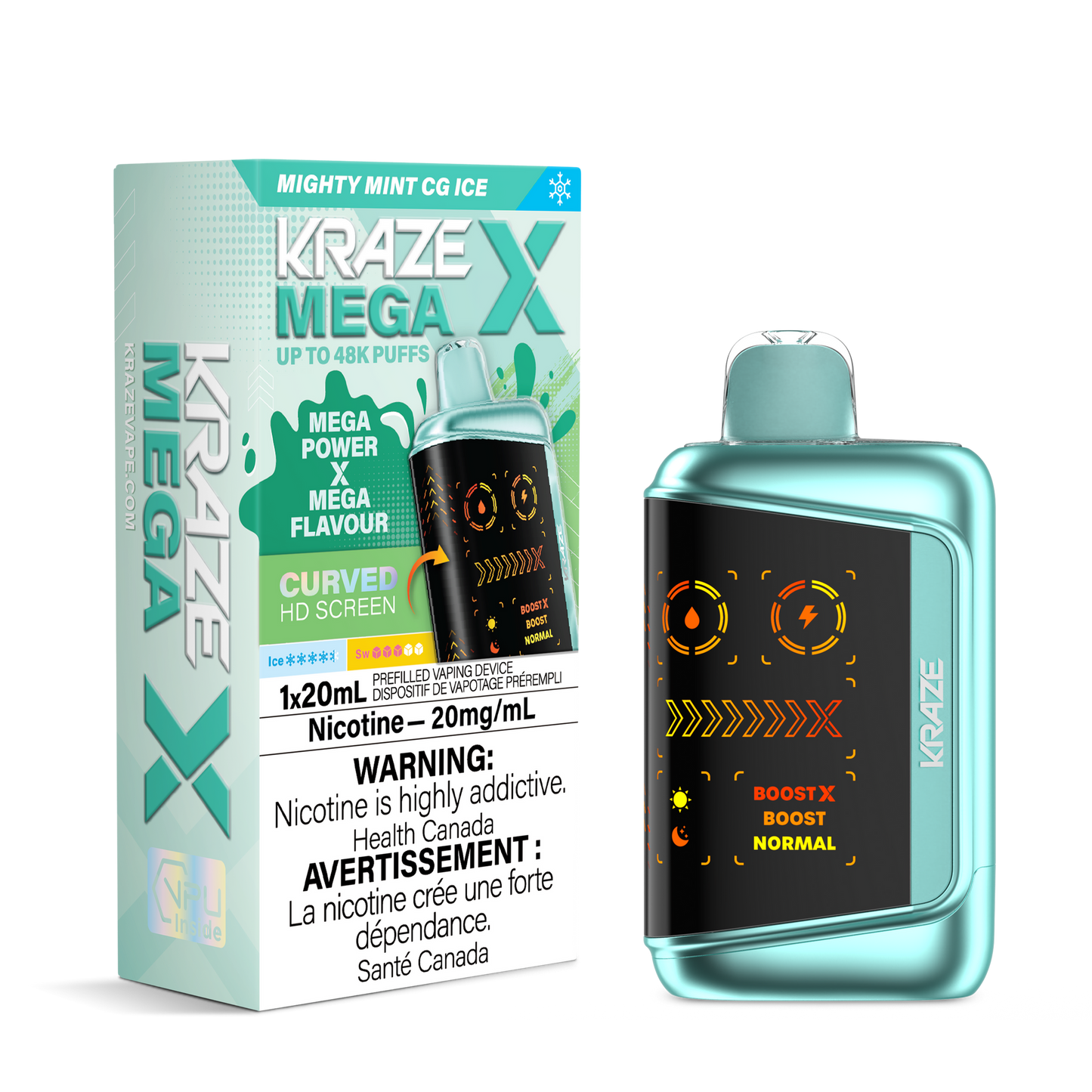KRAZE MEGA X 48K MIGHTY MINT CG ICE 20MG