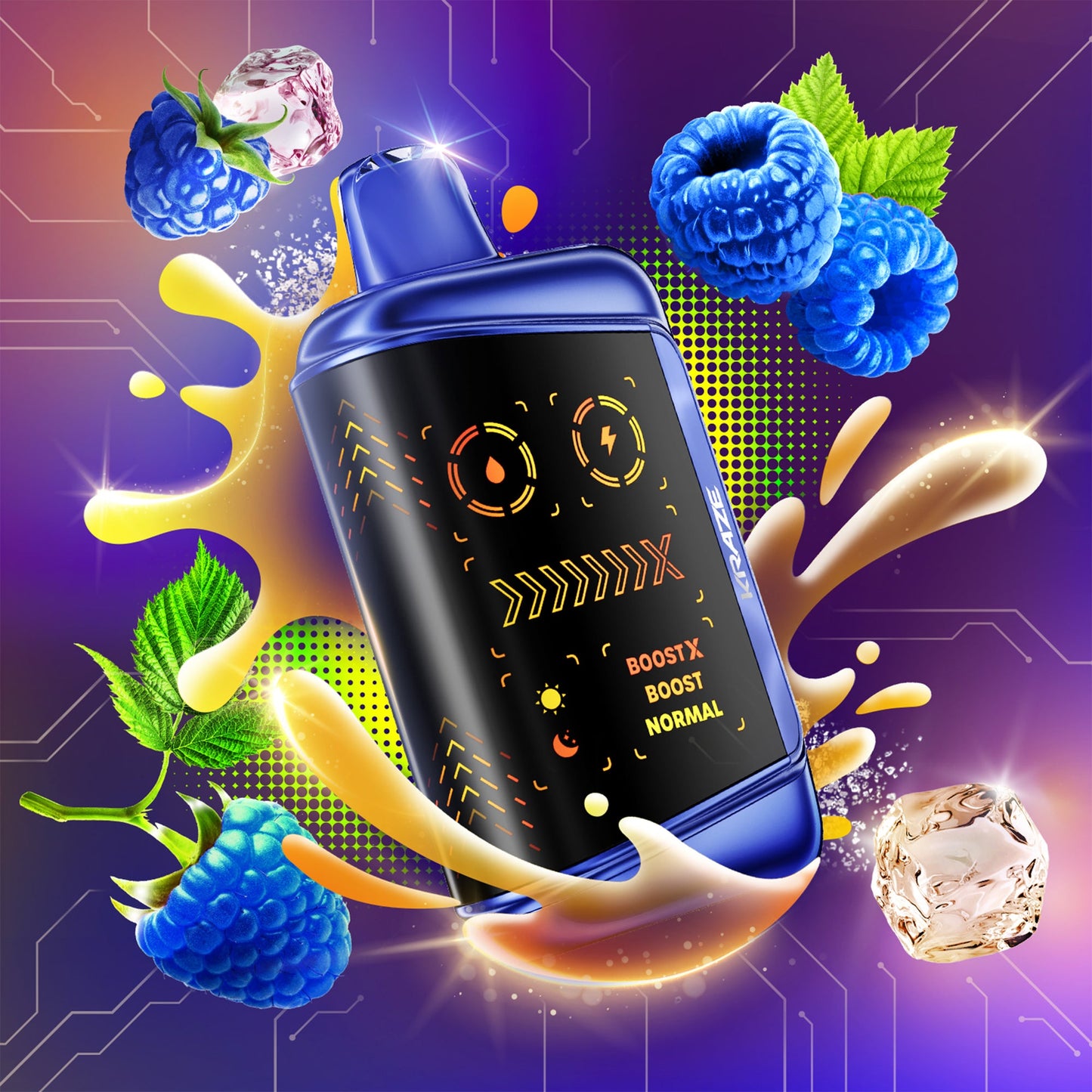 KRAZE MEGA X 48K TANGY BLUE RAZZ ICE 20MG