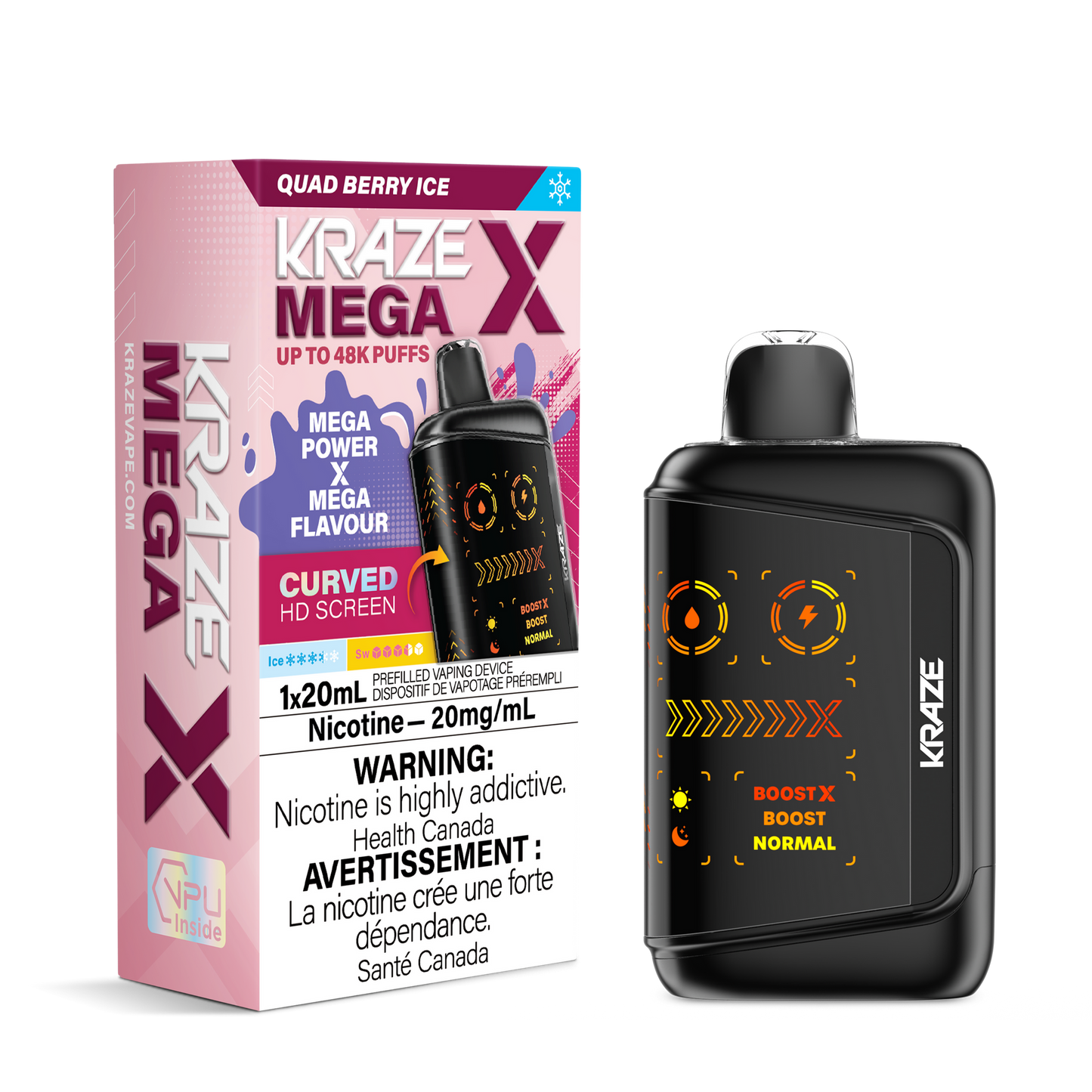 KRAZE MEGA X 48K QUAD BERRY ICE 20MG