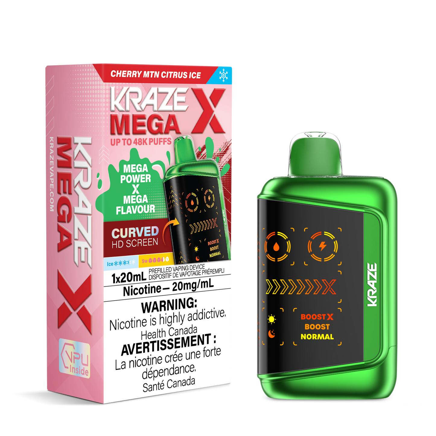 KRAZE MEGA X 48K CHERRY MTN CITRUS ICE 20MG