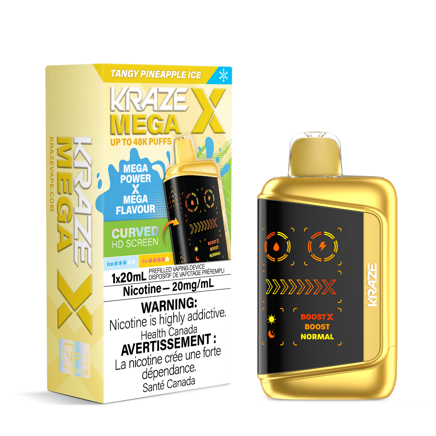 KRAZE MEGA X 48K TANGY PINEAPPLE ICE 20MG