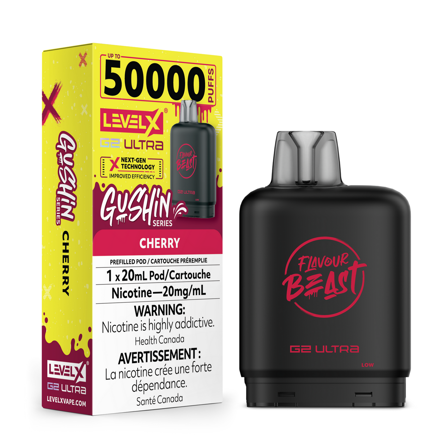 LEVEL X G2 ULTRA 50K GUSHIN' CHERRY 20MG