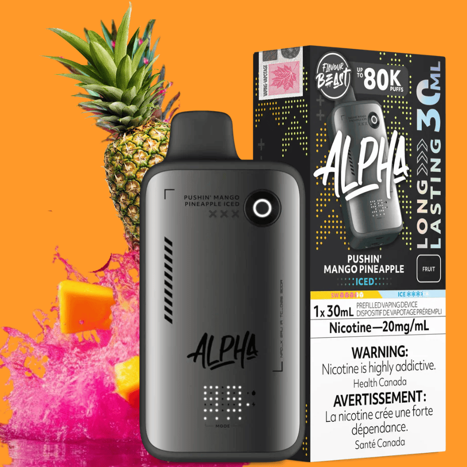 FLAVOUR BEAST ALPHA 80K PUSHIN' MANGO PINEAPPLE ICED 20MG