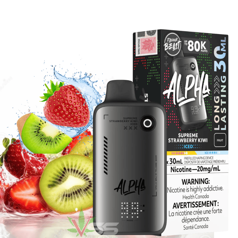 FLAVOUR BEAST ALPHA 80K SUPREME STRAWBERRY KIWI ICED 20MG