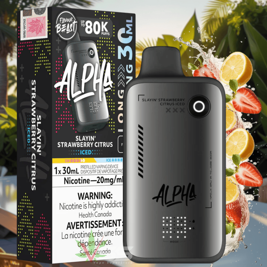 FLAVOUR BEAST ALPHA 80K SLAYIN' STRAWBERRY CITRUS ICED 20MG