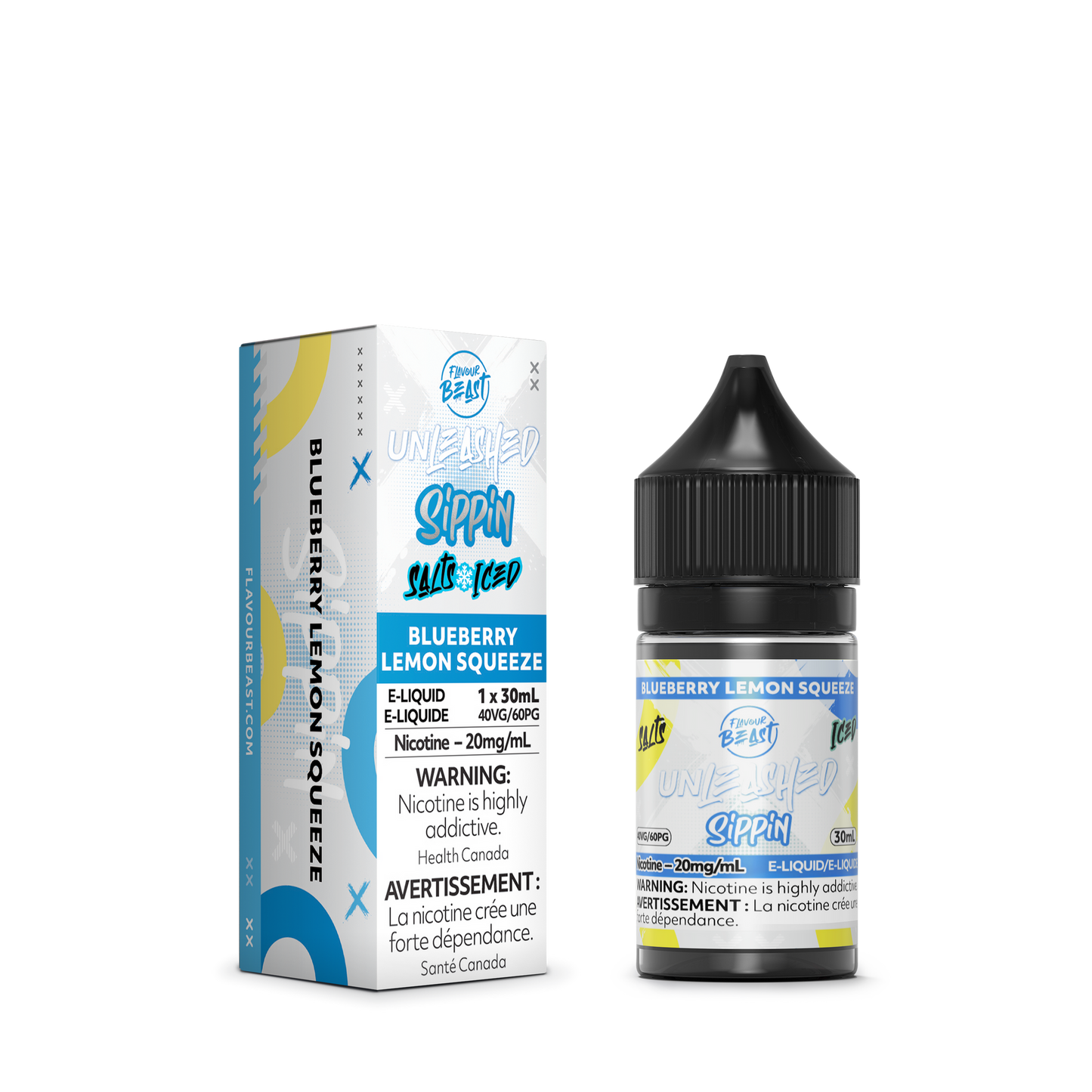 UNLEASHED SIPPIN' BLUEBERRY LEMON SQUEEZE ICED 30ML 20MG