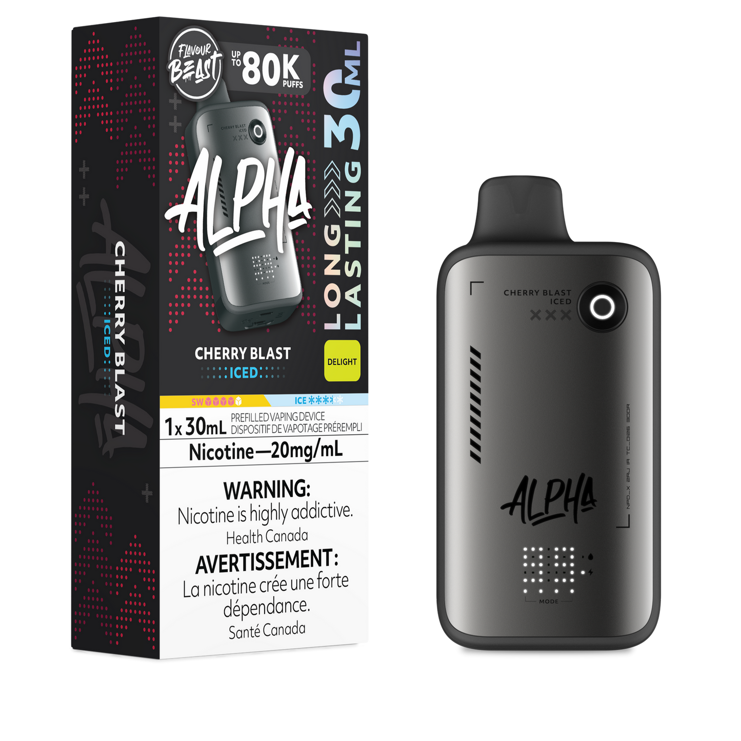 FLAVOUR BEAST ALPHA 80K CHERRY BLAST ICED 20MG