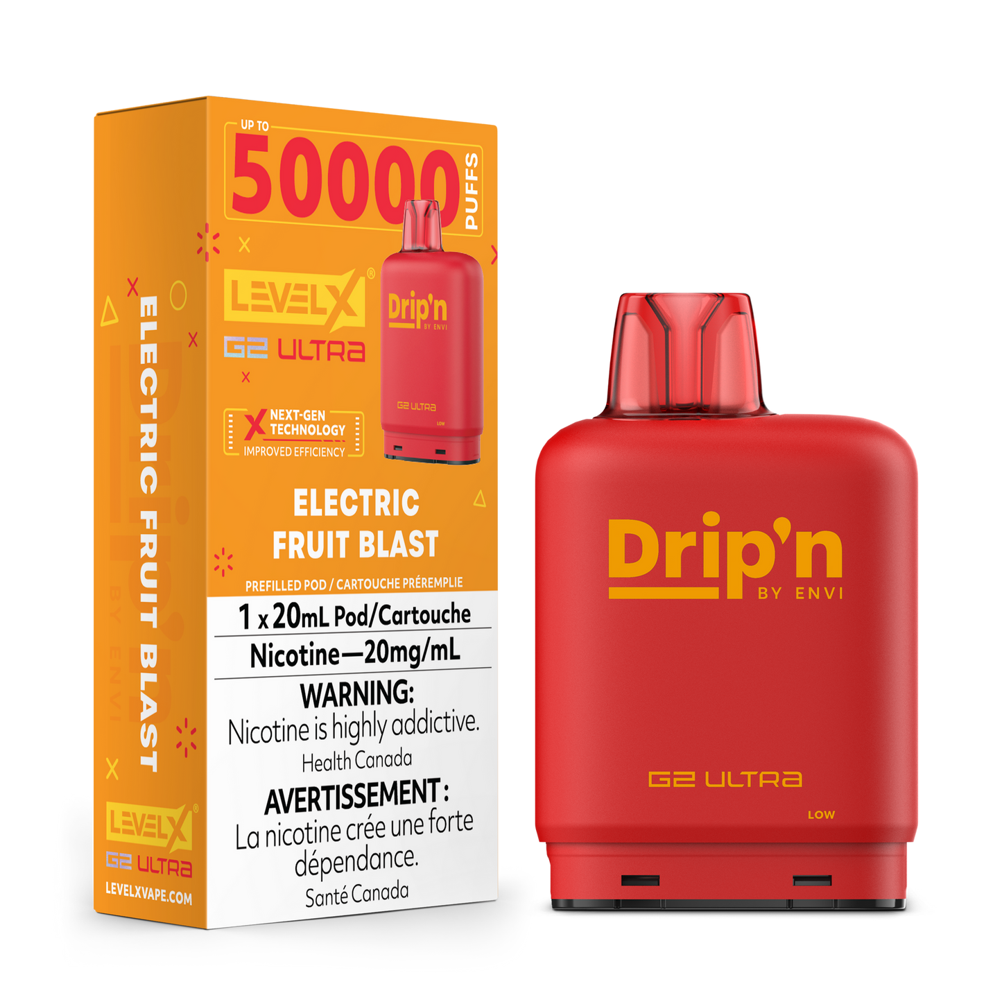 LEVEL X DRIP'N G2 ULTRA 50K ELECTRIC FRUIT BLAST 20MG