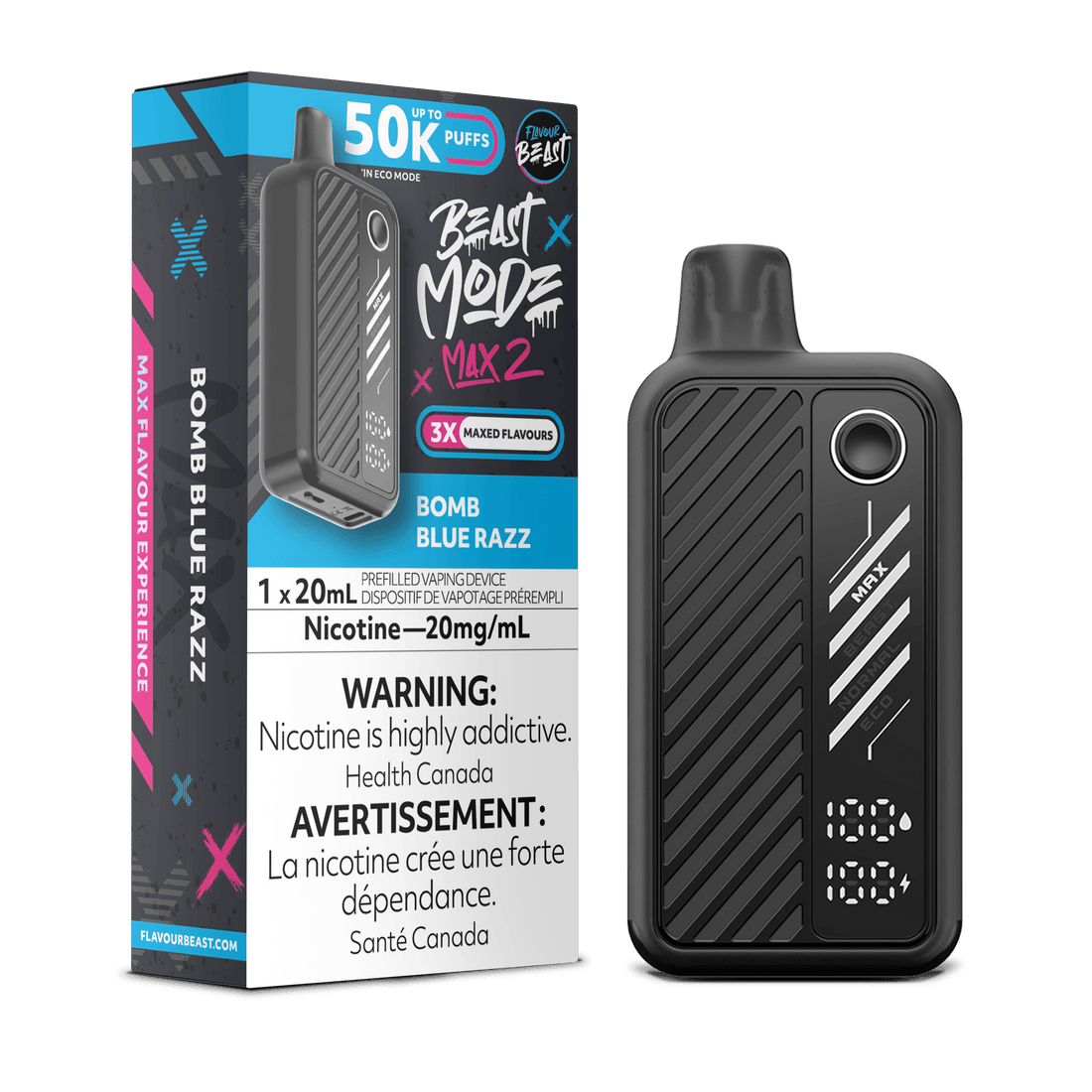 BEAST MODE MAX 3 60K BOMB BLUE RAZZ 20MG