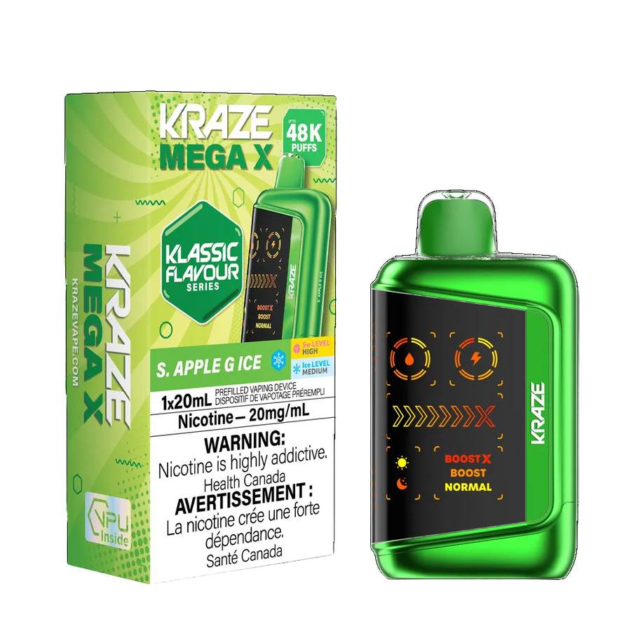 KRAZE MEGA X 48K S.APPLE G ICE 20MG