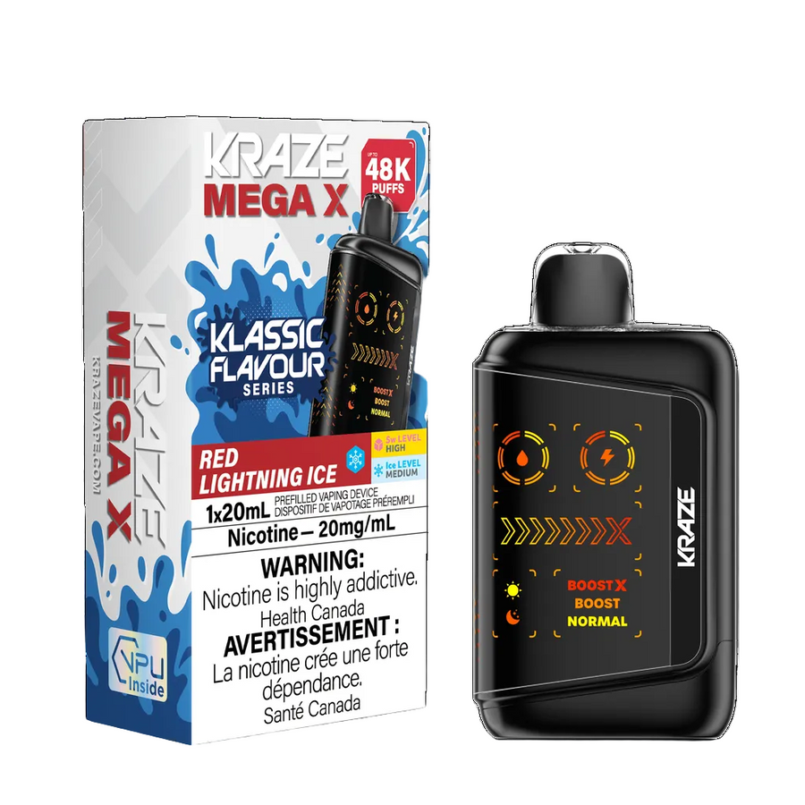 KRAZE MEGA X 48K RED LIGHTNING ICE 20MG