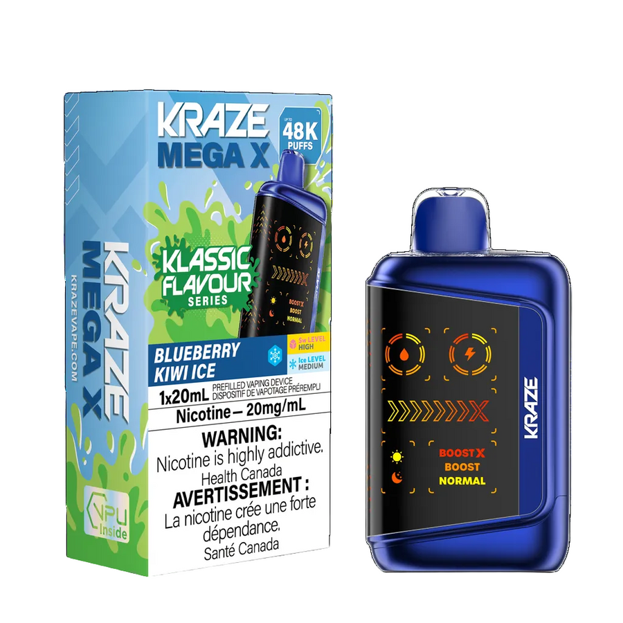 KRAZE MEGA X 48K BLUEBERRY KIWI ICE 20MG