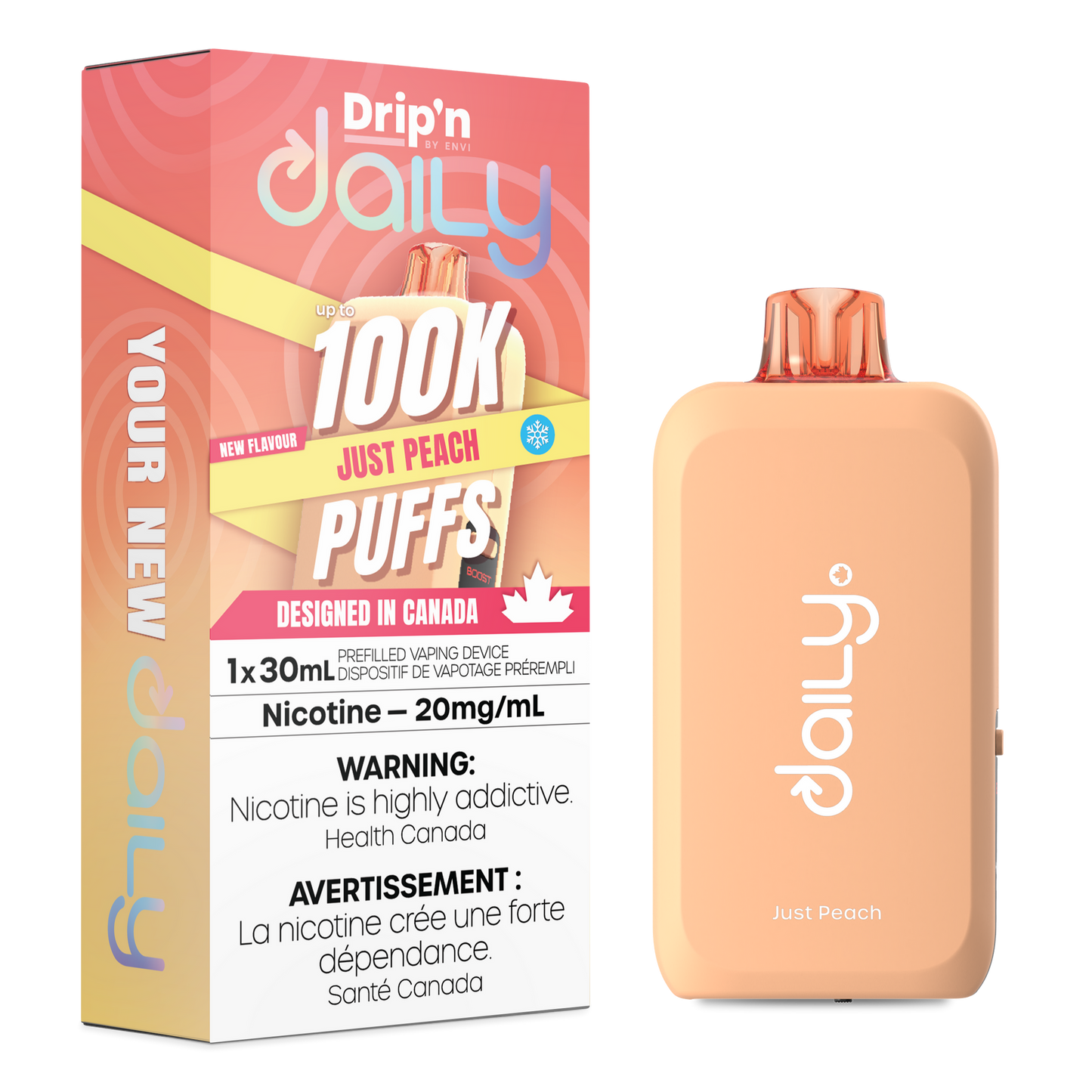 DRIP'N DAILY 100K JUST PEACH ICED 20MG