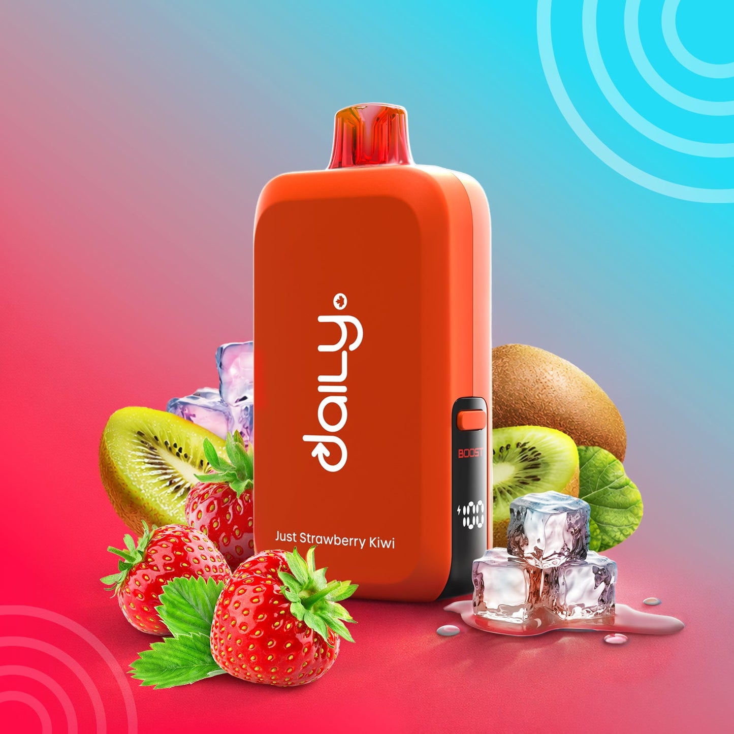 DRIP'N DAILY 100K JUST STRAWBERRY KIWI ICED 20MG