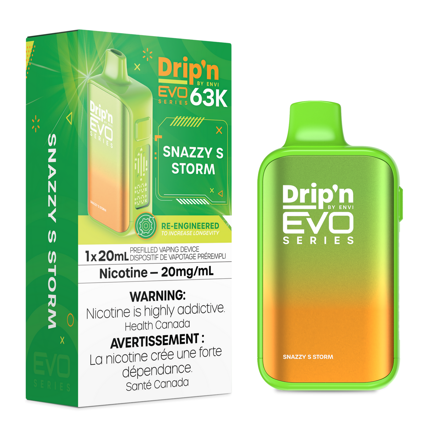 DRIP'N EVO 63K SNAZZY S STORM 20MG