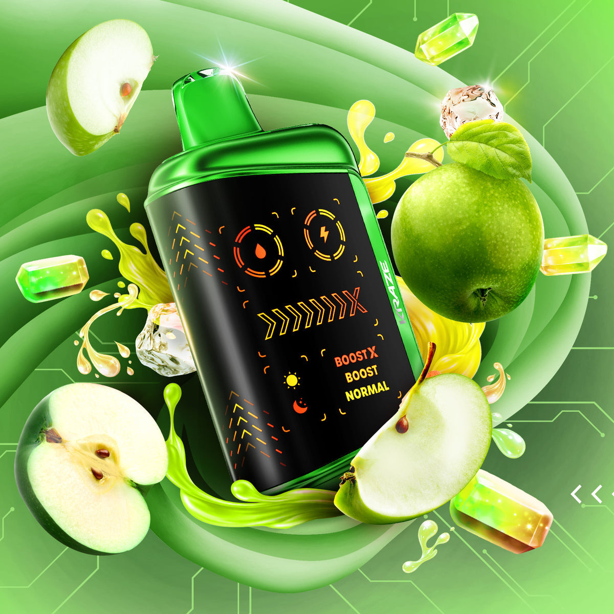KRAZE MEGA X 48K S.APPLE G ICE 20MG