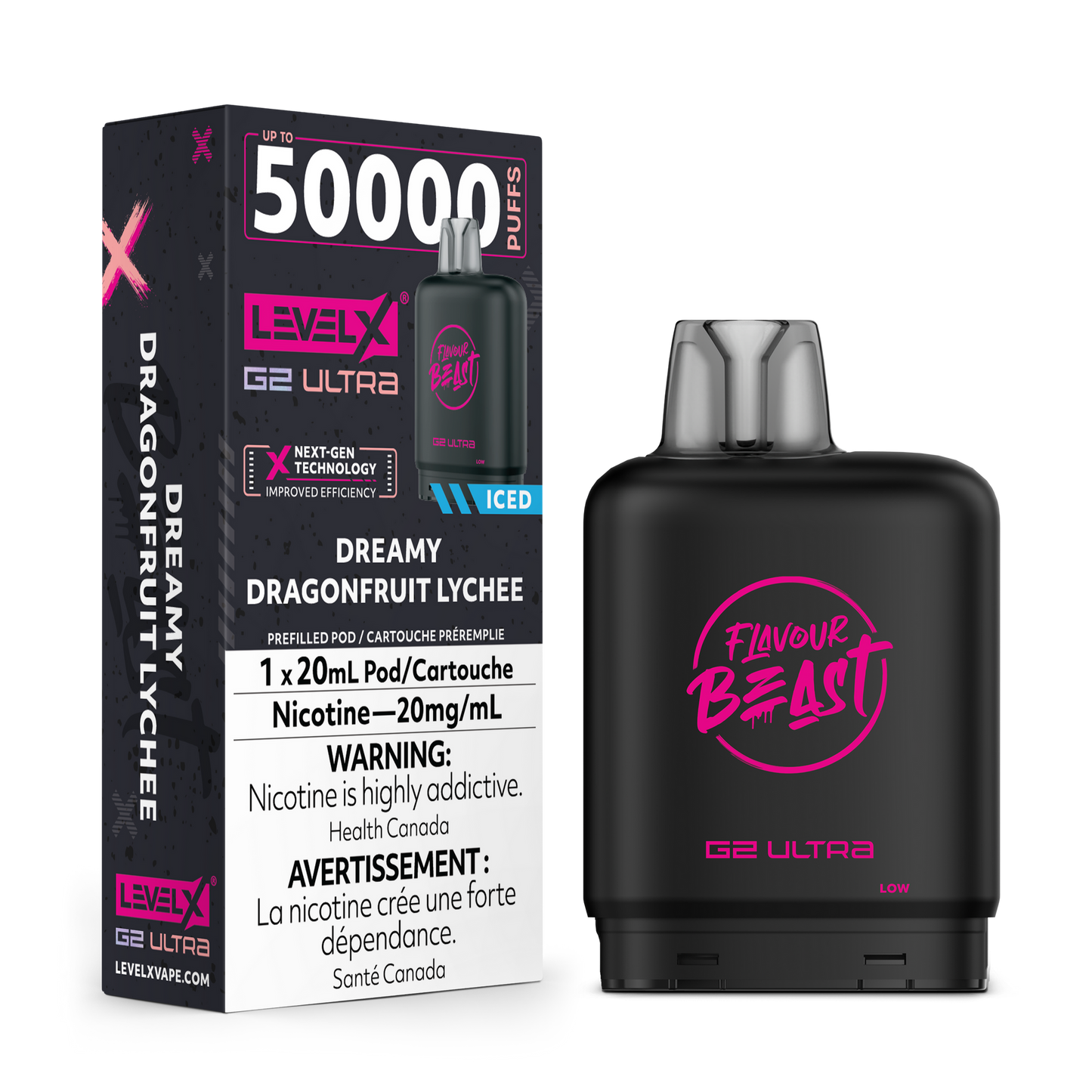 LEVEL X G2 ULTRA 50K DREAMY DRAGONFRUIT LYCHEE ICE 20MG