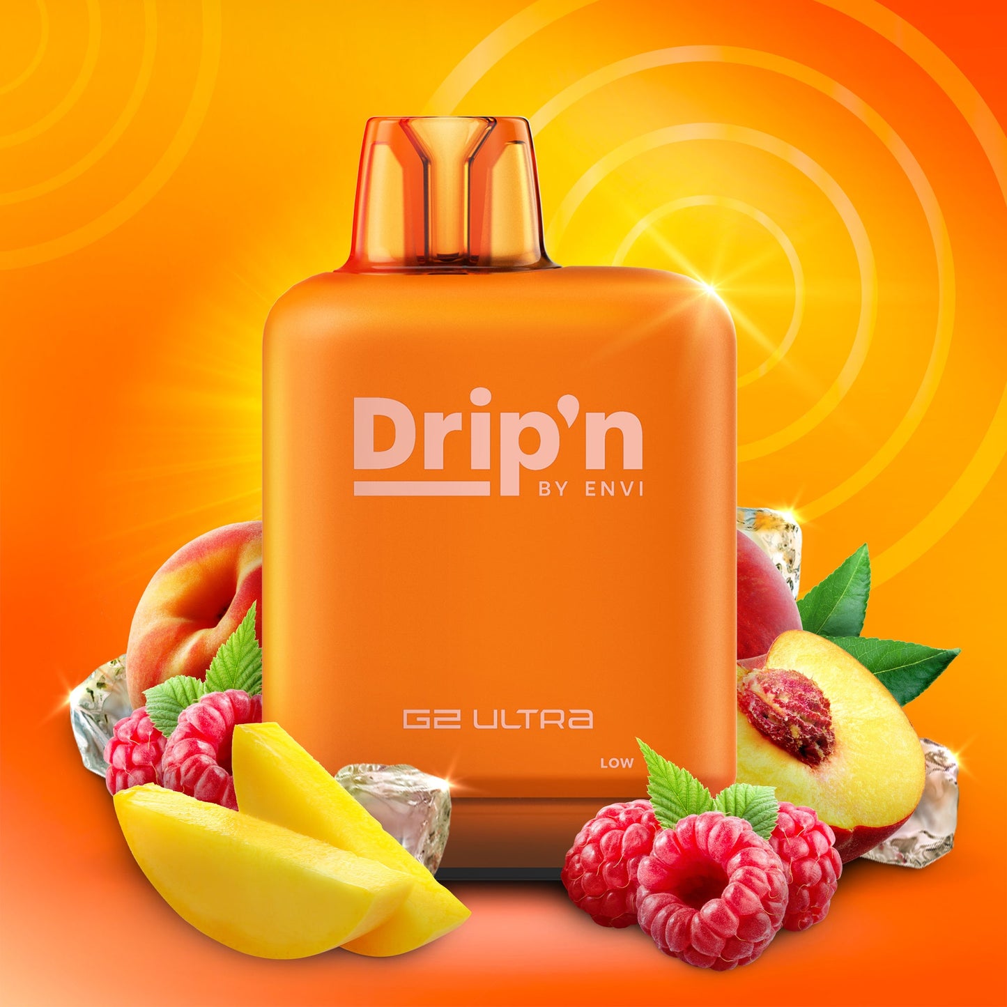 LEVEL X DRIP'N G2 ULTRA 50K RASPBERRY PEACH MANGO ICE 20MG
