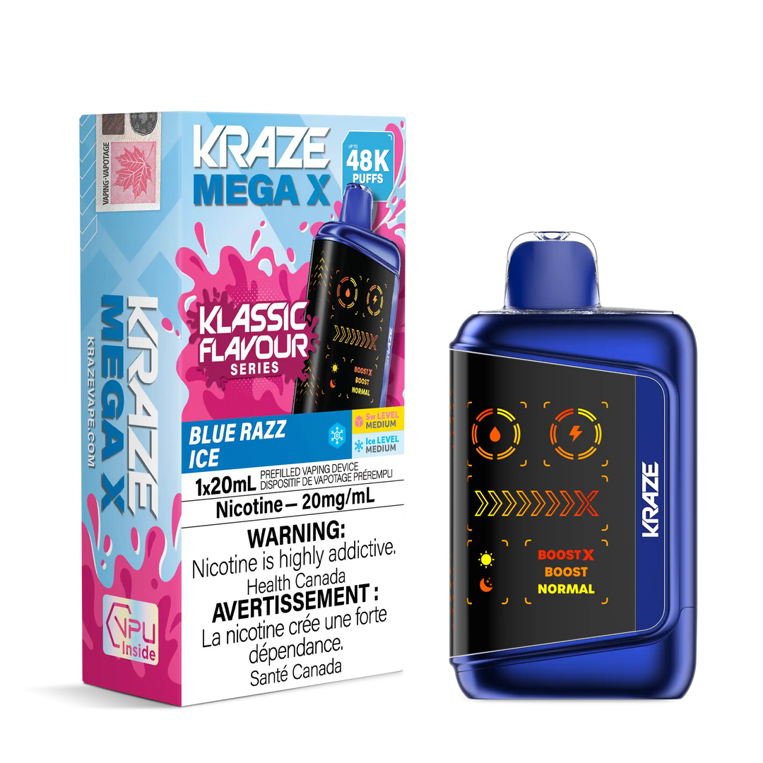 KRAZE MEGA X 48K BLUE RAZZ ICE 20MG