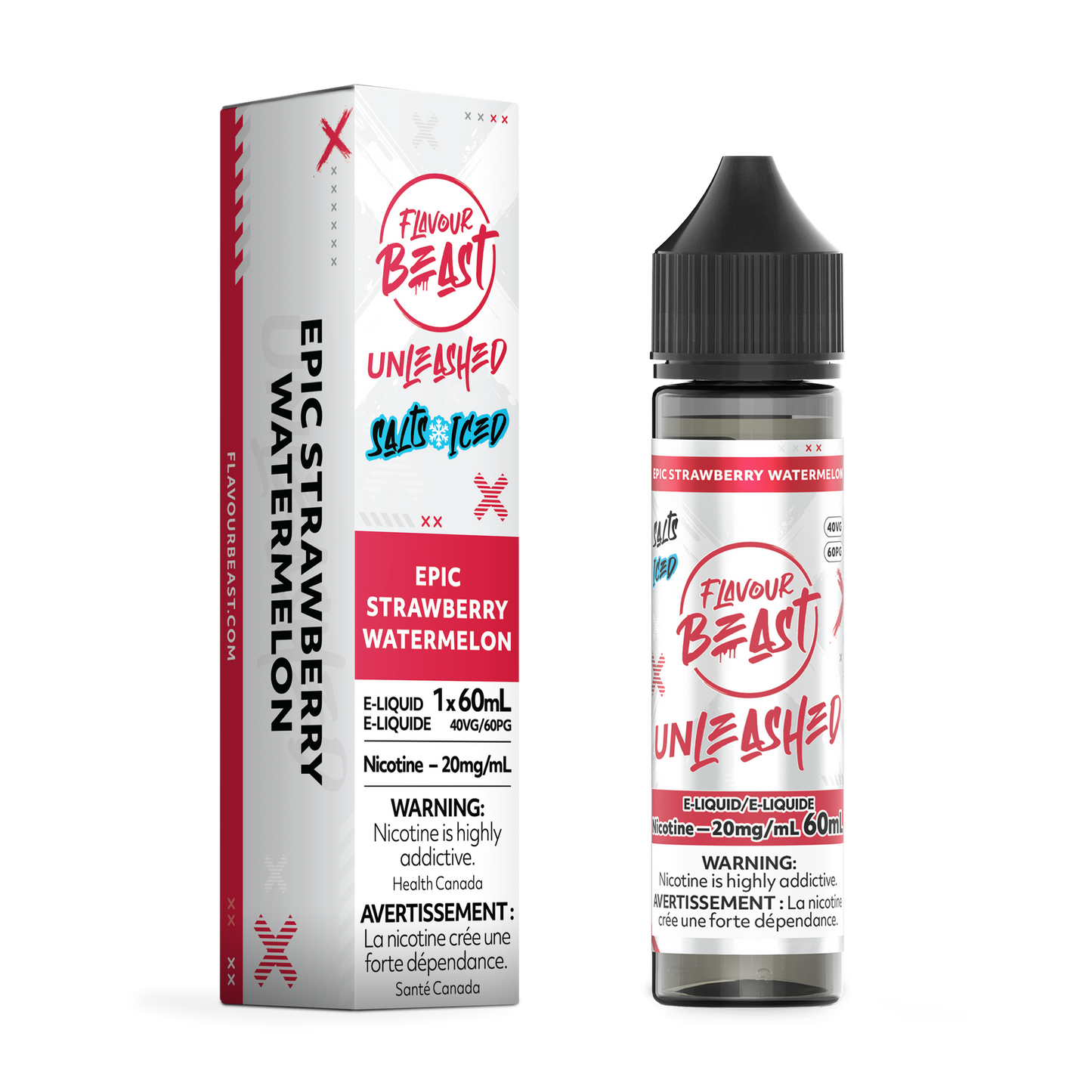 UNLEASHED 60ML EPIC STRAWBERRY WATERMELON ICED 20MG