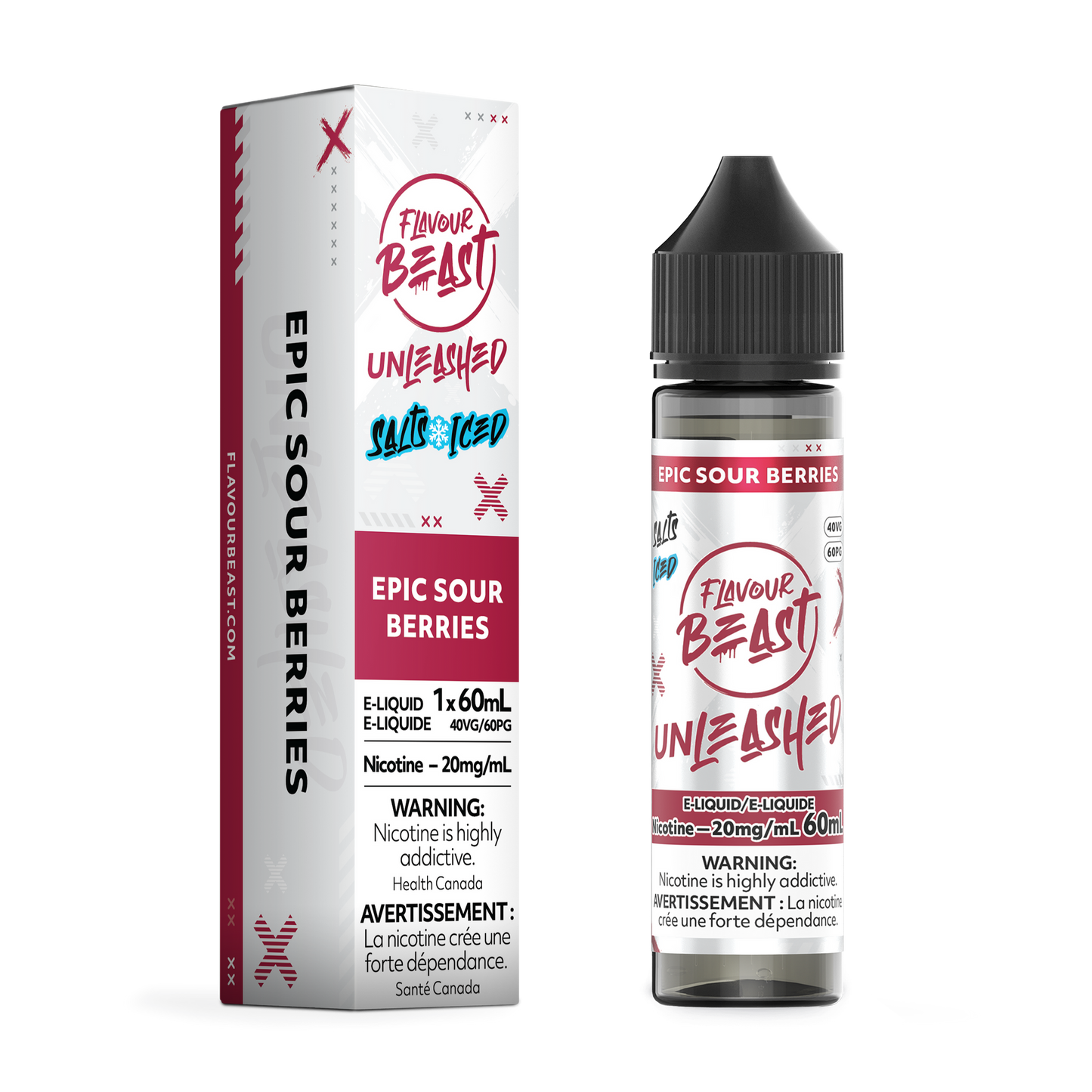 UNLEASHED 60ML EPIC SOUR BERRIES ICED 20MG