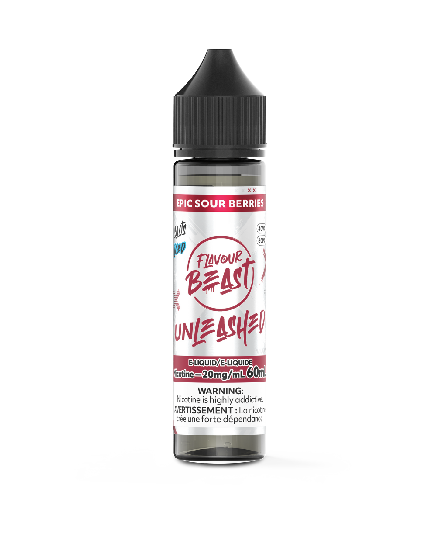 UNLEASHED 60ML EPIC SOUR BERRIES ICED 20MG