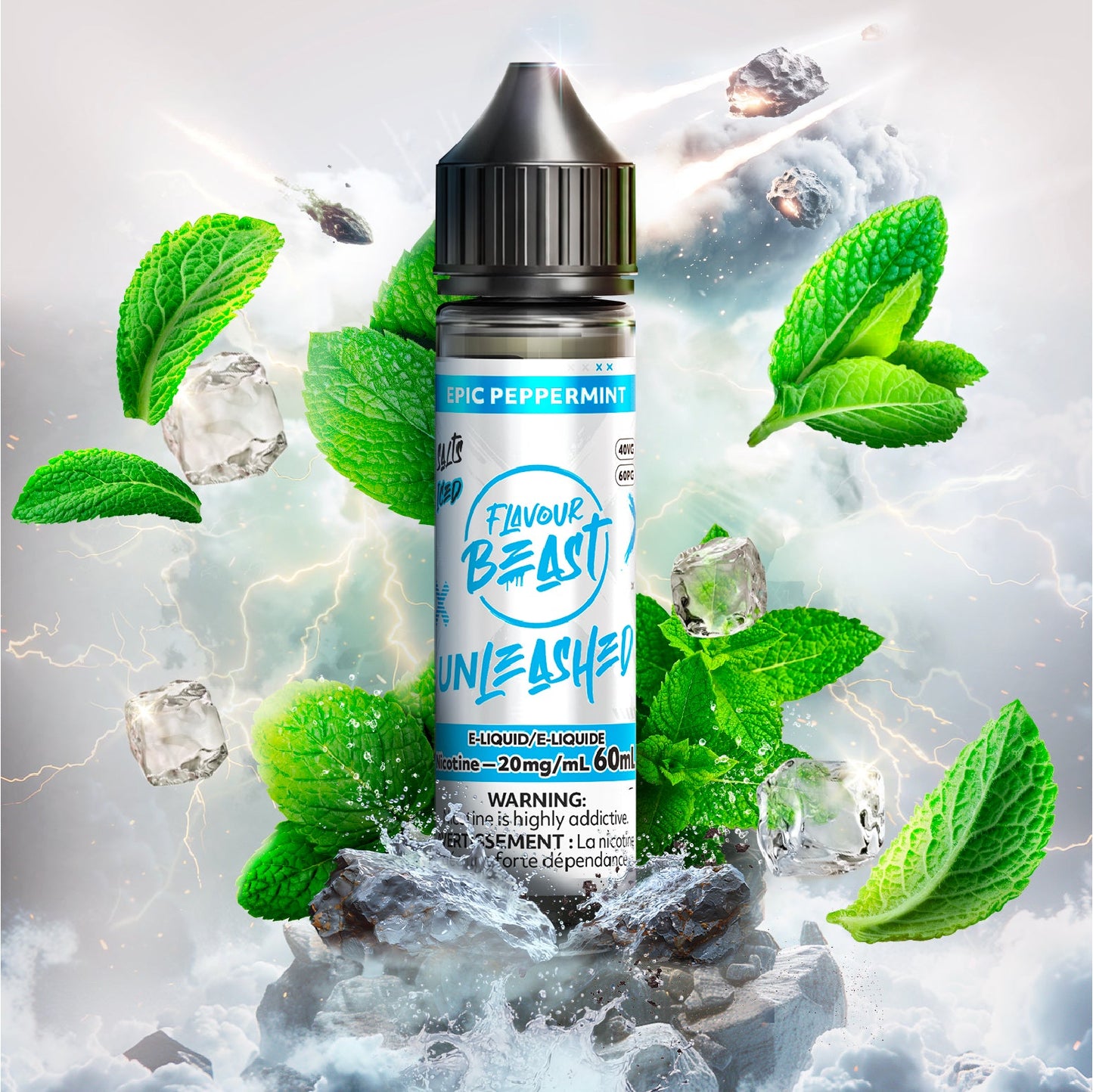 UNLEASHED 60ML EPIC PEPPERMINT ICED 20MG