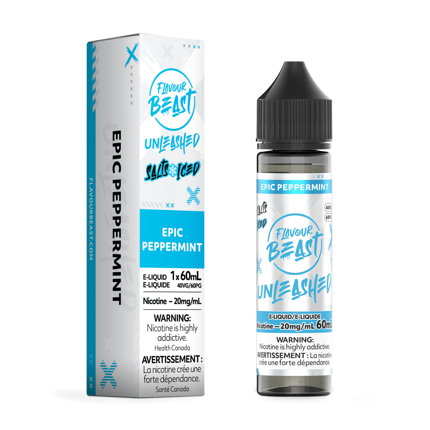 UNLEASHED 60ML EPIC PEPPERMINT ICED 20MG