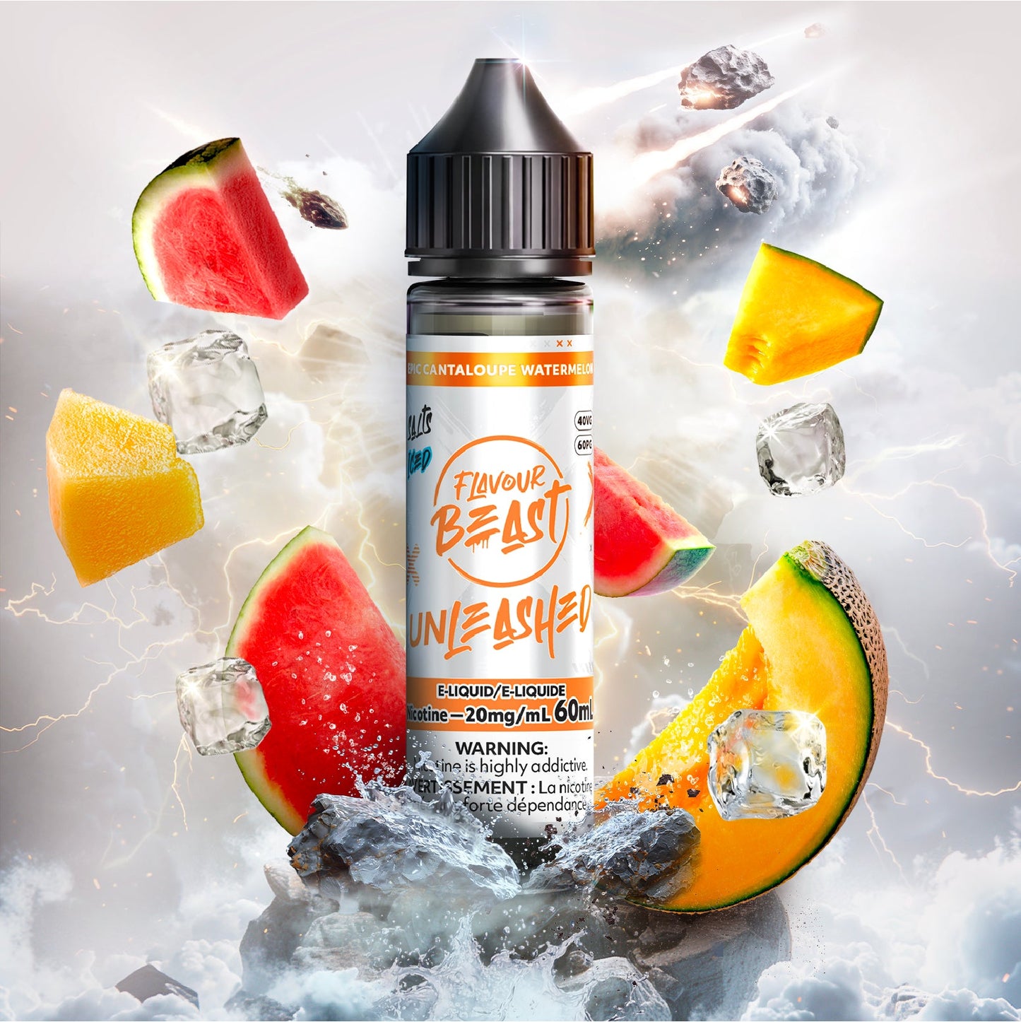 UNLEASHED 60ML EPIC CANTALOUPE WATERMELON ICE 20MG