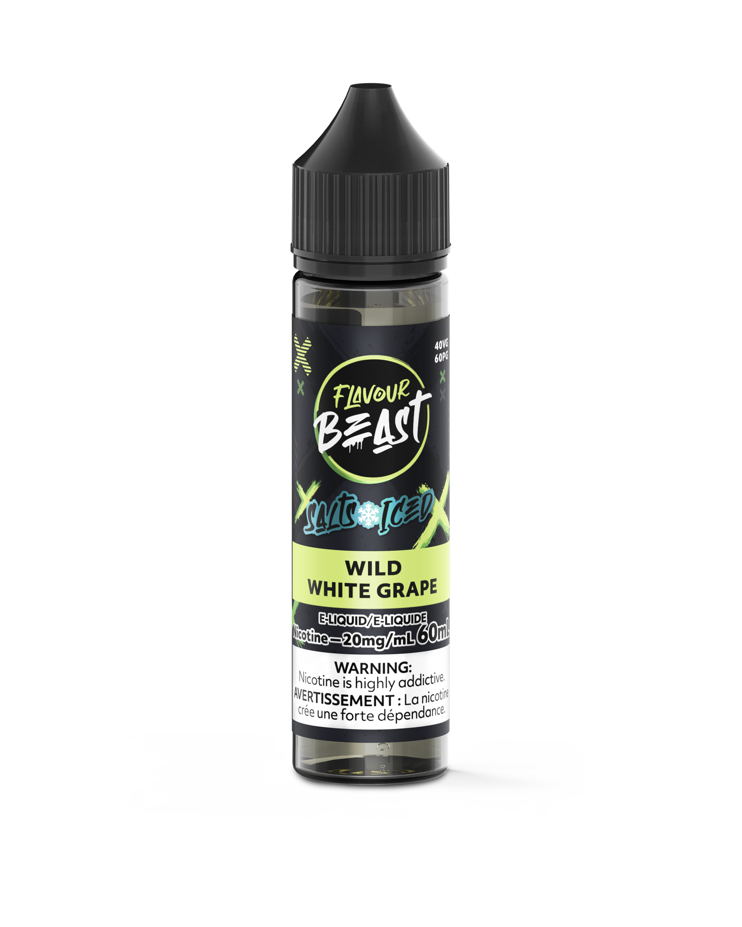 FLAVOUR BEAST 60ML WILD WHITE GRAPE ICED 20MG