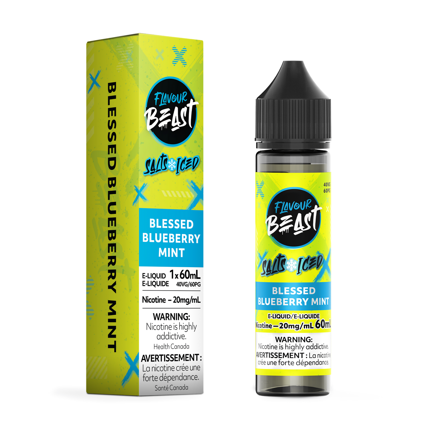 FLAVOUR BEAST 60ML BLESSED BLUEBERRY MINT ICED 20MG