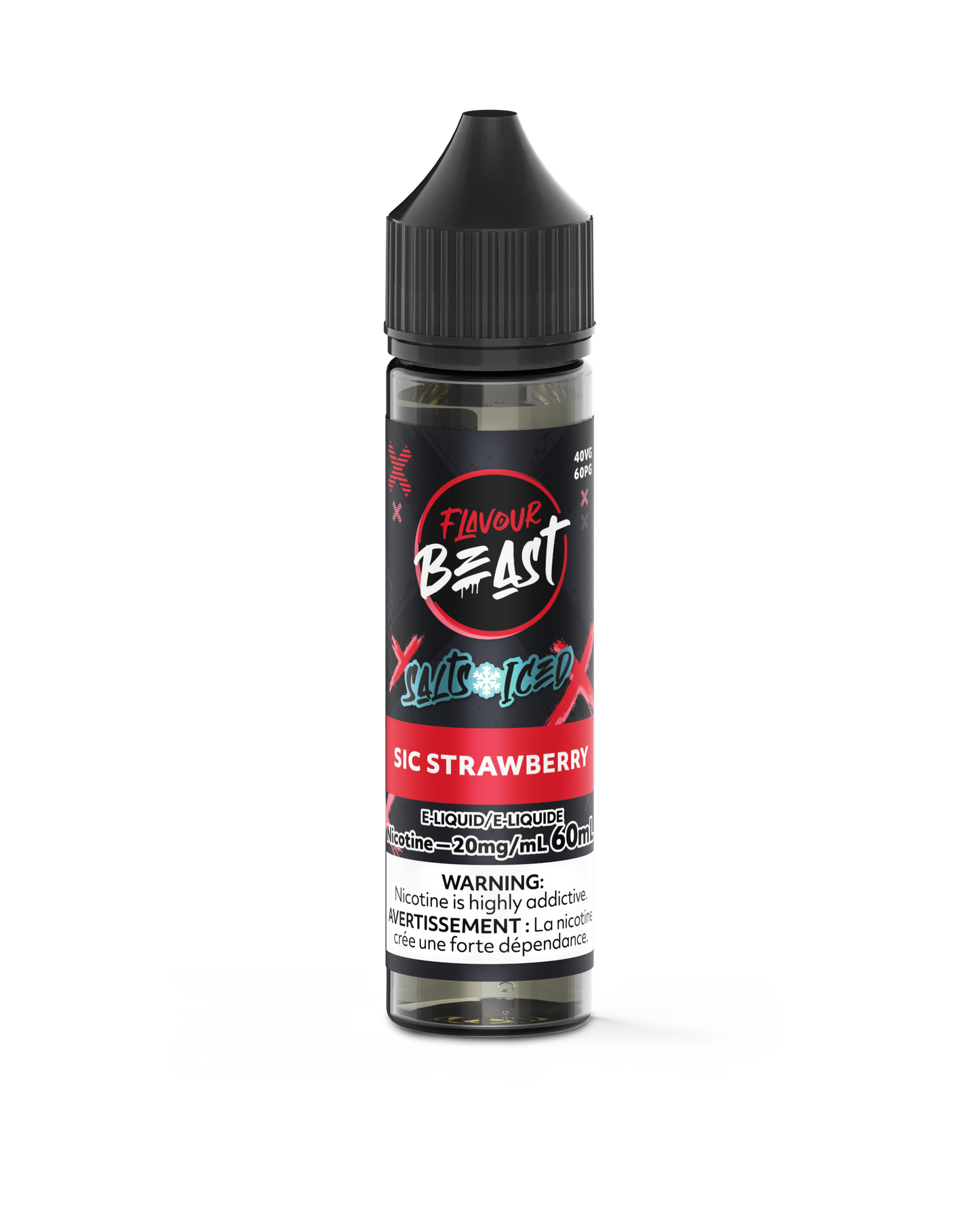FLAVOUR BEAST 60ML SIC STRAWBERRY ICED 20MG