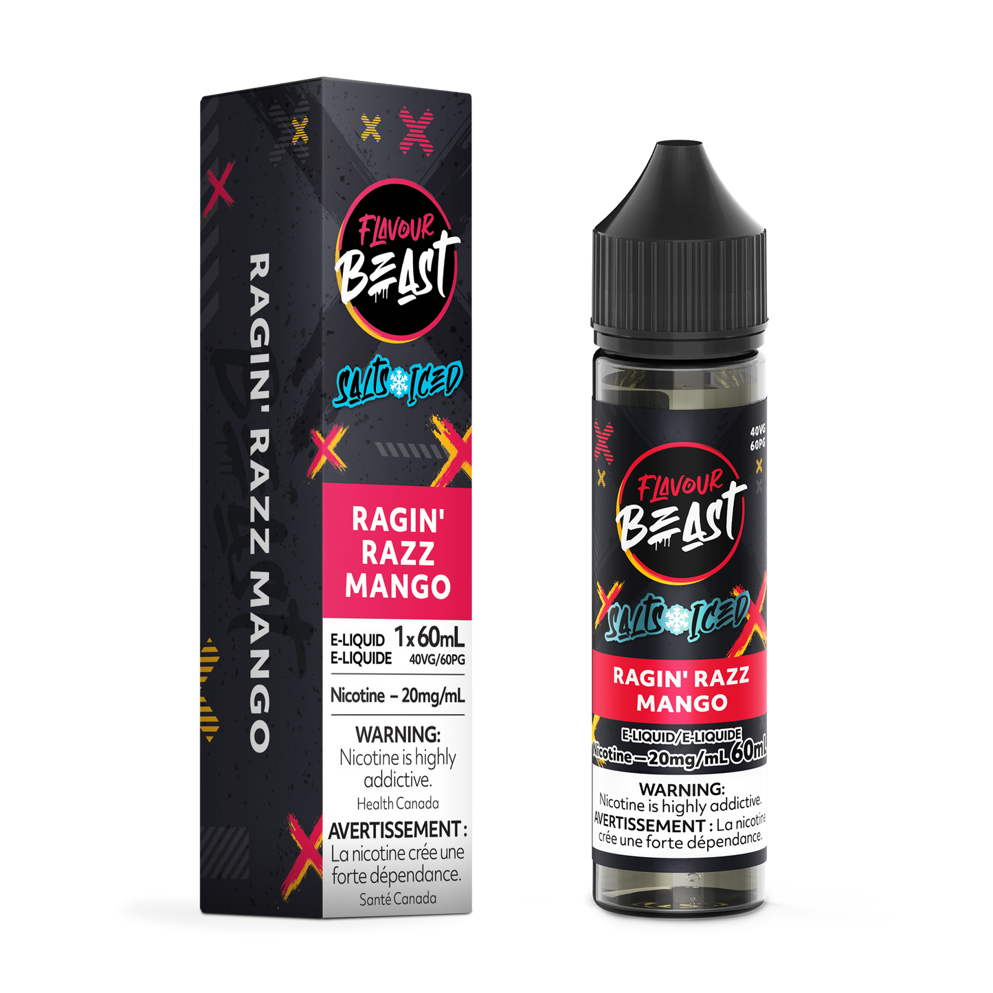 FLAVOUR BEAST 60ML RAGIN' RAZZ MANGO ICED 20MG