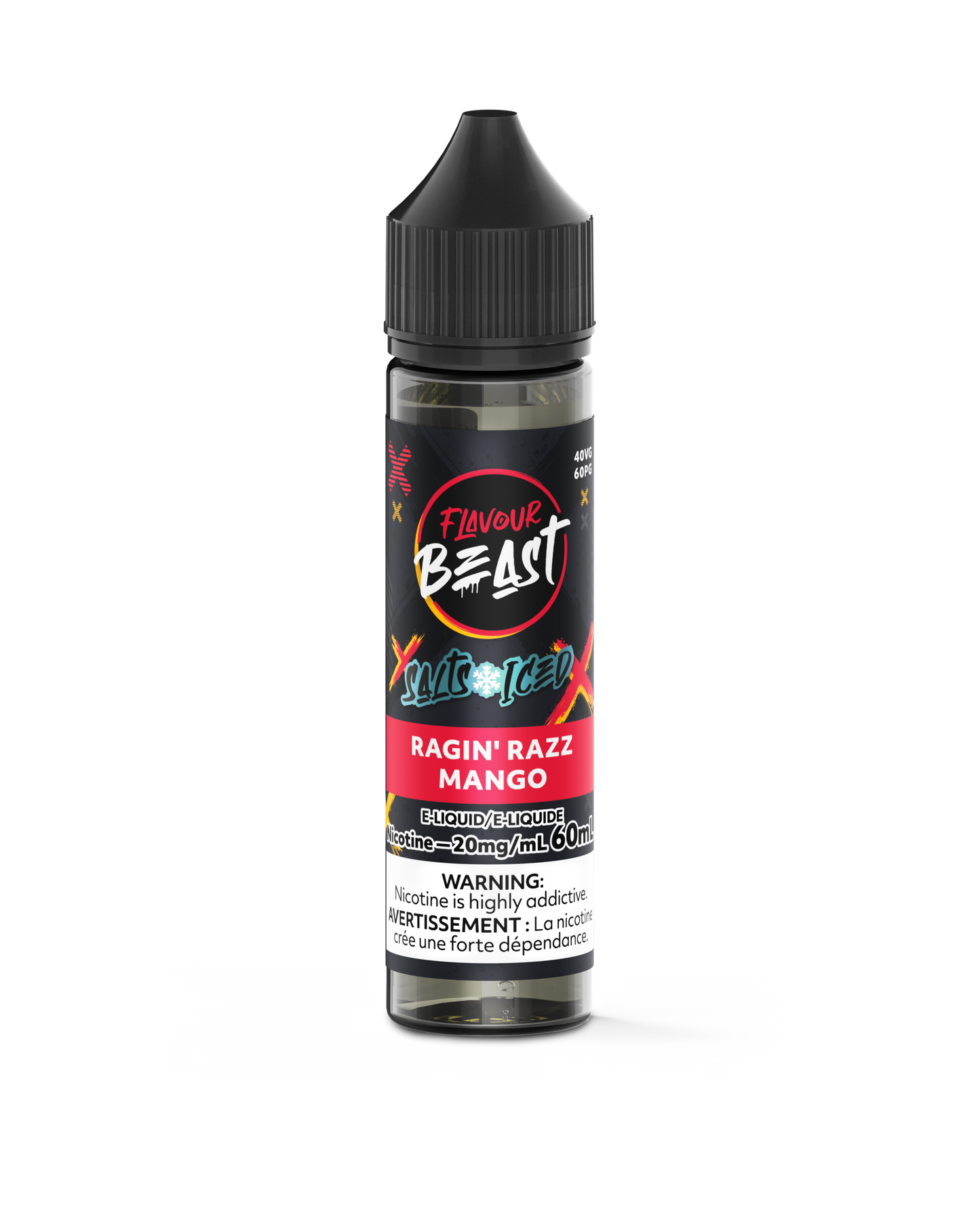 FLAVOUR BEAST 60ML RAGIN' RAZZ MANGO ICED 20MG