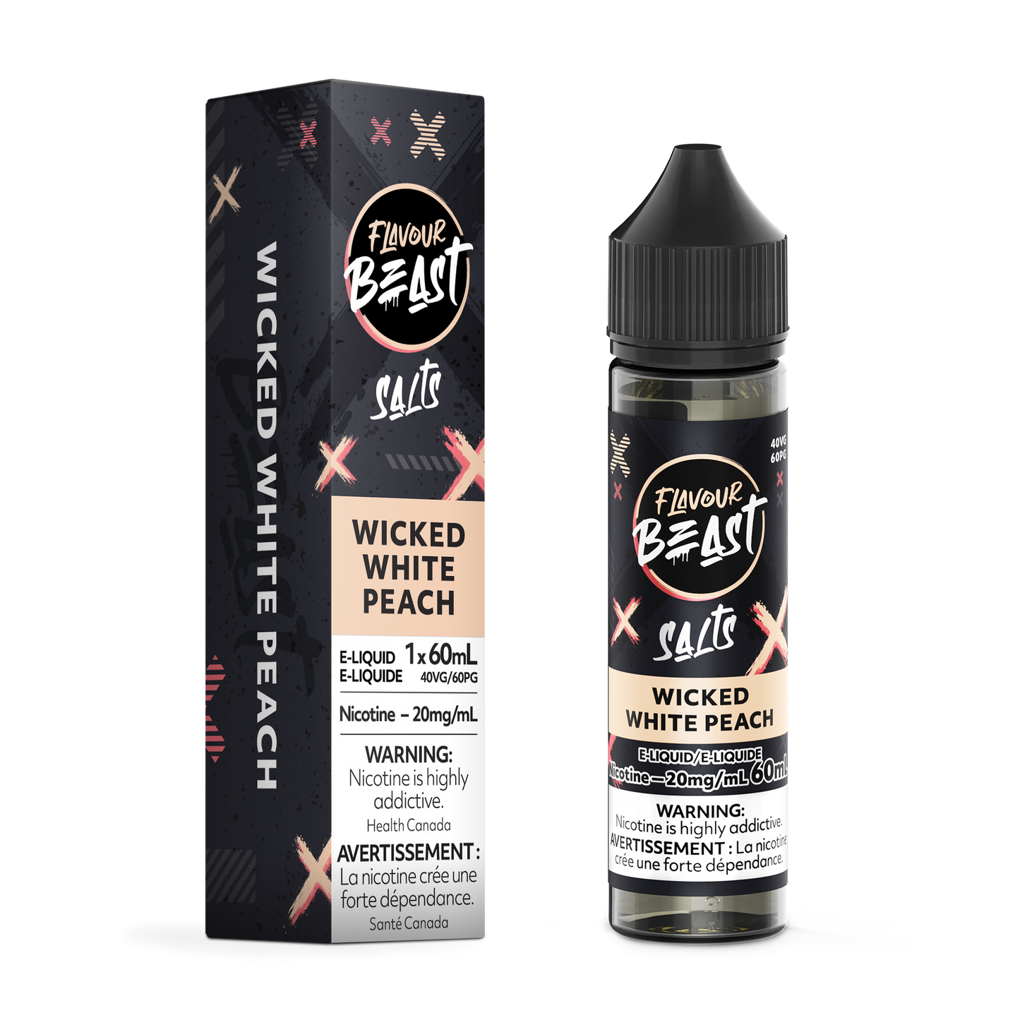 FLAVOUR BEAST 60ML WICKED WHITE PEACH 20MG
